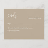 Boho Wedding RSVP Postcard Postkarte (Vorderseite)