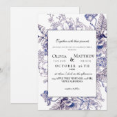 Boho Wedding Rustic Elegante Moderne Hochzeit Einladung (Vorne/Hinten)