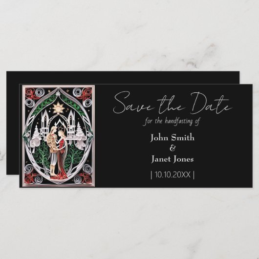 Boho Wedding Save the Date (Vorne/Hinten)