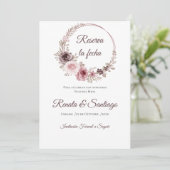 Boho Wedding Save the Date (Stehend Vorderseite)