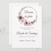 Boho Wedding Save the Date (Vorne/Hinten)