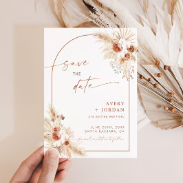Boho Wedding Save the Date Invite | Pampas Grass Einladung