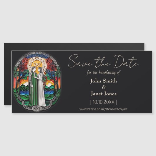 Boho Wedding Save the Date Magnet (Vorne/Hinten)