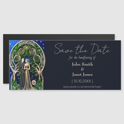 Boho Wedding Save the Date Magnet (Vorne/Hinten)