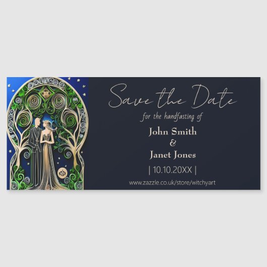 Boho Wedding Save the Date Magnet (Vorderseite)