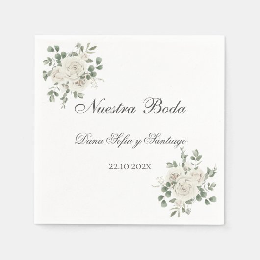 Boho Wedding Serviette (Vorderseite)