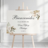 Boho Wedding Spanish Welcome sign Poster