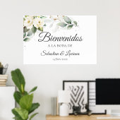 Boho Wedding Spanish Welcome sign Poster (Heimbüro)