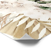 Boho Wedding Spanish Welcome sign Poster (Ecke)