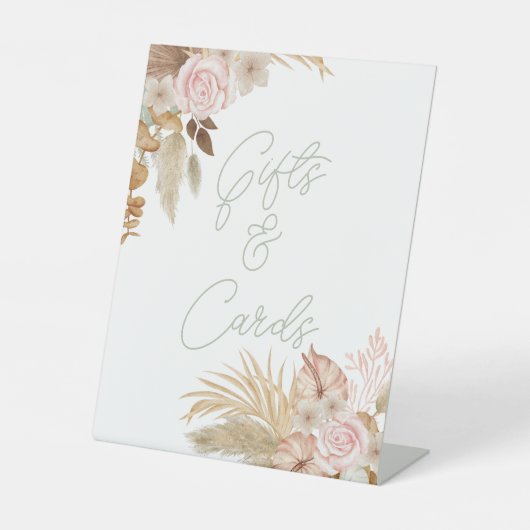Boho Wedding Table Signs Sockelschild (Vorderseite)