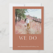 Boho Wedding terracotta mit Foto Einladung (Rückseite)