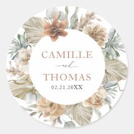 Boho Wedding Terracotta Umschlag Aufkleber Sticker