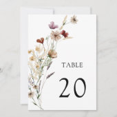 Boho Wedding Tischnummer (Vorderseite)