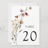 Boho Wedding Tischnummer (Rückseite)