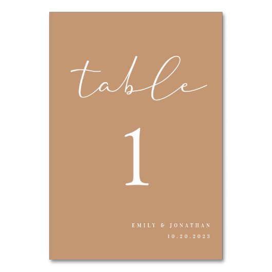 Boho Wedding Tischnummer (Vorderseite)