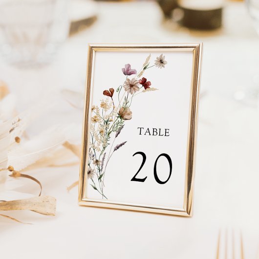 Boho Wedding Tischnummer