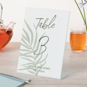 Boho Wedding Tischnummer Sockelschild