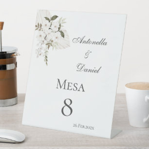 Boho Wedding Tischnummer Sockelschild