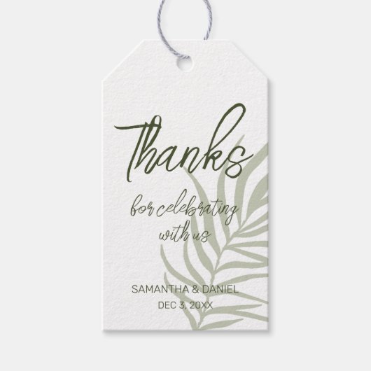 Boho Wedding Vielen Dank Geschenkanhänger (Vorderseite)