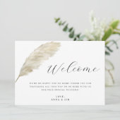 Boho Wedding Welcome Bag Beilage Card (Stehend Vorderseite)
