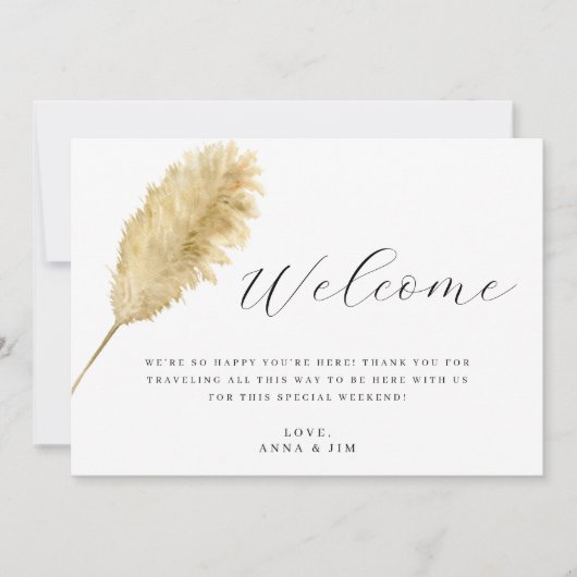 Boho Wedding Welcome Bag Beilage Card (Vorderseite)