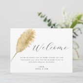 Boho Wedding Welcome Bag Beilage Card (Stehend Vorderseite)