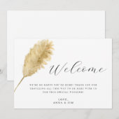 Boho Wedding Welcome Bag Beilage Card (Vorne/Hinten)