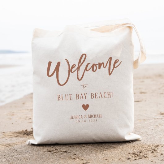Boho Wedding Welcome Bag Zielort Tragetasche