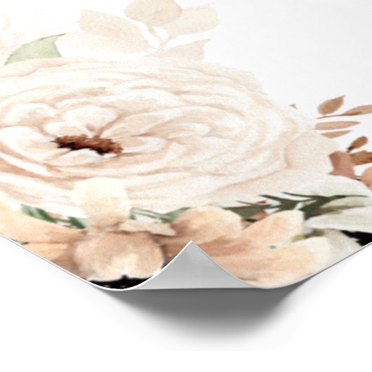 Boho Wedding Welcome sign, Cartel de Boda Poster (Ecke)