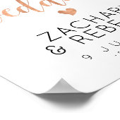 Boho Wedding Welcome Sign Rose Gold Poster (Ecke)