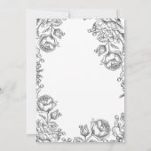 Boho Wedding White and Black Script Castle Wedding Einladung (Rückseite)