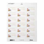 Boho Wedding Wildblumen Adressaufkleber (Vorne)