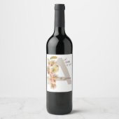 Boho Wedding Wine Bottle Labels - Personalisiert Weinetikett (Vorderseite)