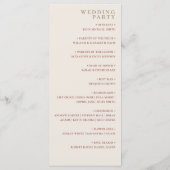 Boho Wedding Zeremonie Programm (Rückseite)