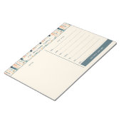 Boho Weekly Family Calendar mit Anmerkungen Abschn Notizblock (angewinkelt)