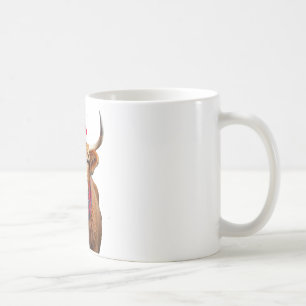 Boho Weihnachten Highland Kuh T-Shirt Kaffeetasse