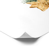 Boho Weihnachts-Brautparty Begrüßungszeichen Poster (Ecke)