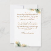 Boho Weihnachts-Brautparty-Tee-Party Dankeskarte (Rückseite)