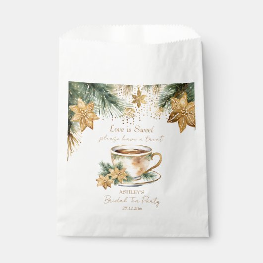 Boho Weihnachts-Brautparty-Tee-Party Geschenktütchen (Vorderseite)