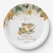 Boho Weihnachts-Brautparty-Tee-Party Pappteller (Vorderseite)