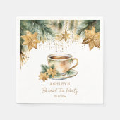 Boho Weihnachts-Brautparty-Tee-Party Serviette (Vorderseite)