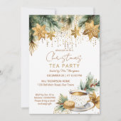 Boho Weihnachts-Brunch-Teevorlage Party Einladung (Vorderseite)