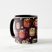 Boho-Weihnachts-Heißer Kakao Tasse (Vorderseite Links)