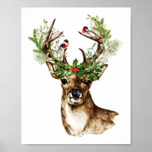 Boho-Weihnachts-Wandkunst-Druck Poster
