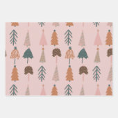 Boho Weihnachtsbaummuster  Geschenkpapier Set (Vorderseite 3)