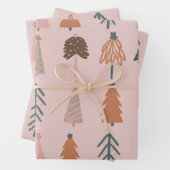 Boho Weihnachtsbaummuster  Geschenkpapier Set (Beispiel)