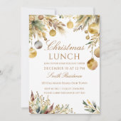 Boho Weihnachtsessen Party Aquarell Einladung (Vorderseite)