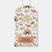 Boho Weihnachtsfeiertag Geschenkanhänger (Vorderseite)