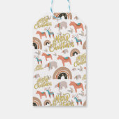 Boho Weihnachtsfeiertag Geschenkanhänger (Rückseite)