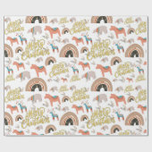 Boho Weihnachtsfeiertag Geschenkpapier (Flach)